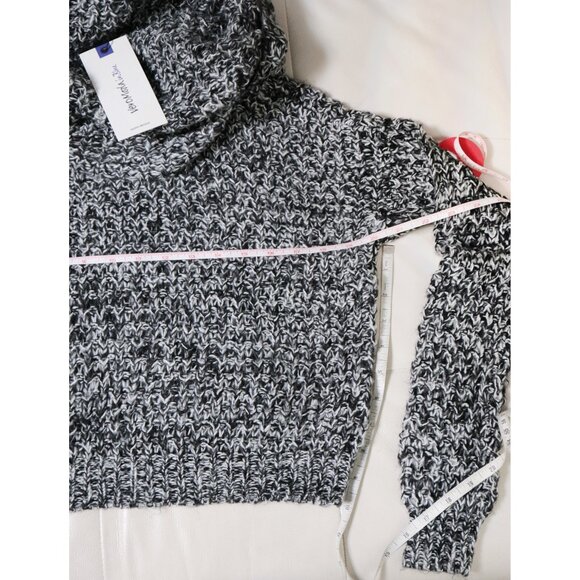 Black White Melange Chunky Knit Sweater 🐼 VERO MODA - Picture 5 of 6